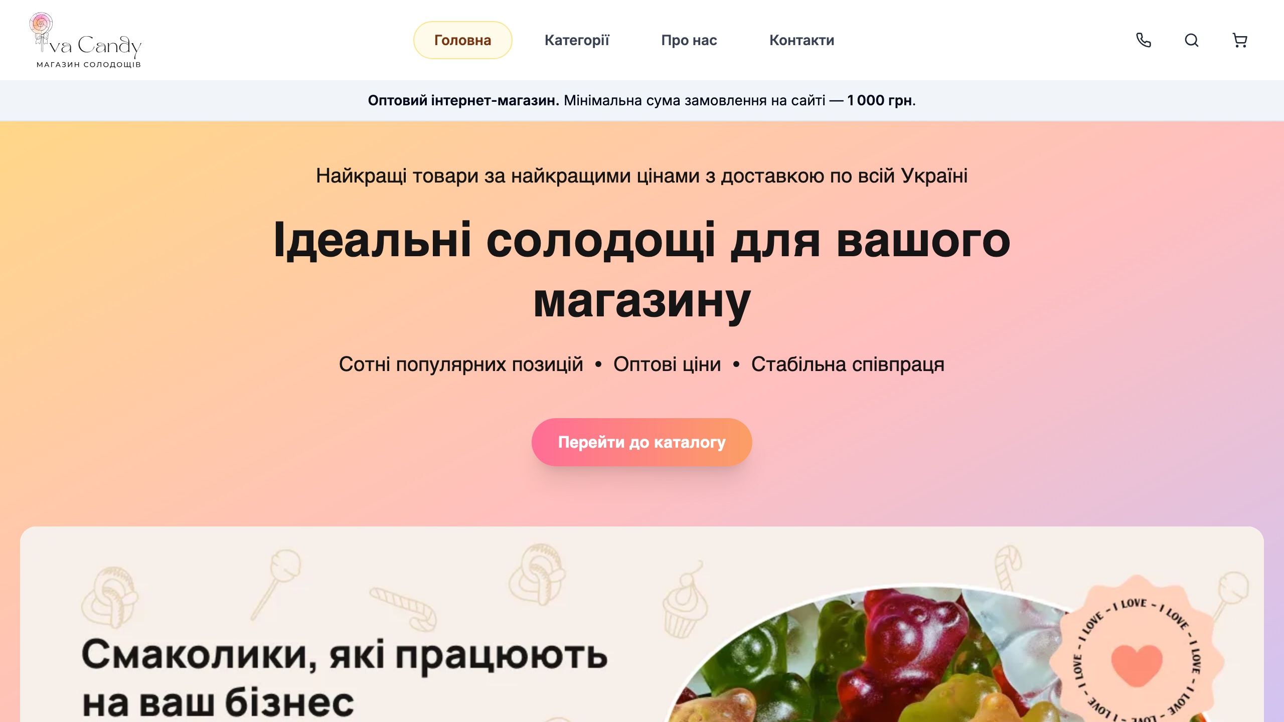 IVA Candy – оптовий магазин дитячих солодощів